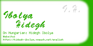 ibolya hidegh business card